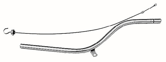 Trans-Dapt Performance 27 In. Chrome Transmission Dipstick And Tube For Chevrolet Th350 9421