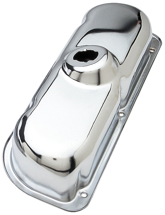 Trans-Dapt Performance Traditional Design Valve Covers; Stock; 1982-1986 Ford 3.8L V6- Chrome 9432