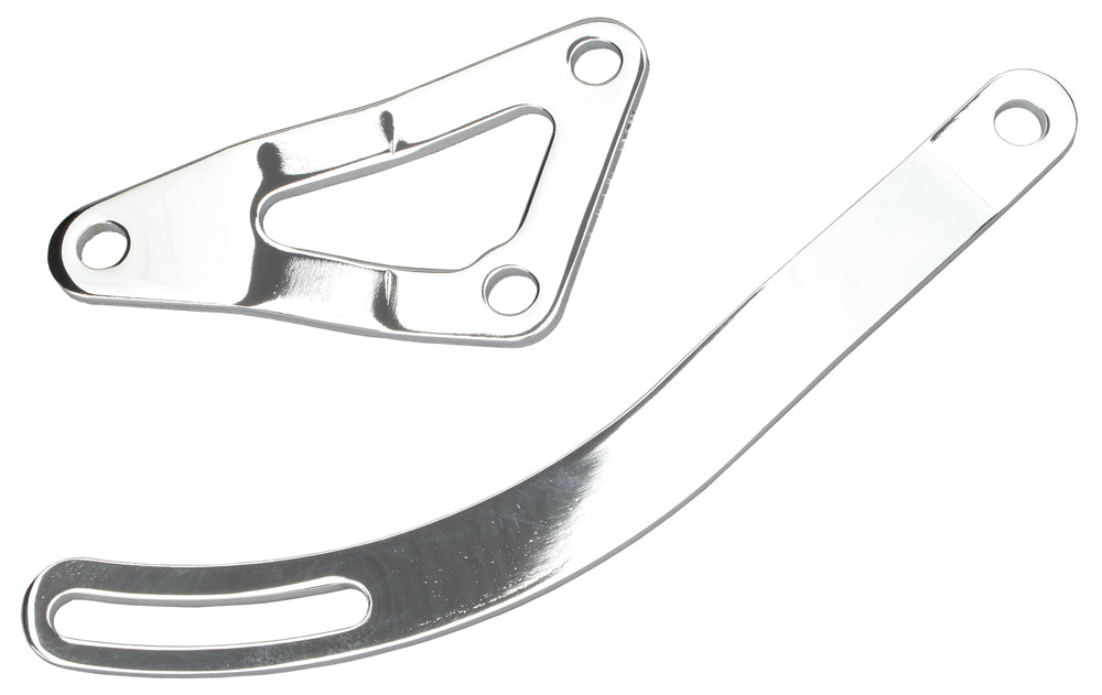 Trans-Dapt Performance Alternator Bracket Set; Chrysler 318-340-360- Chrome 9456