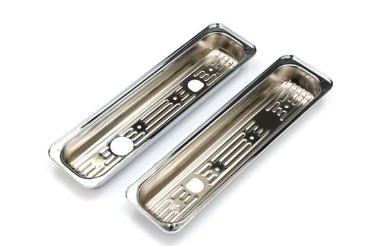 Trans-Dapt Performance Traditional Design Valve Cover Caps (Trucks Only); Short; 1987-1999 Chevy 5.0 5.7L- Chrome 9460