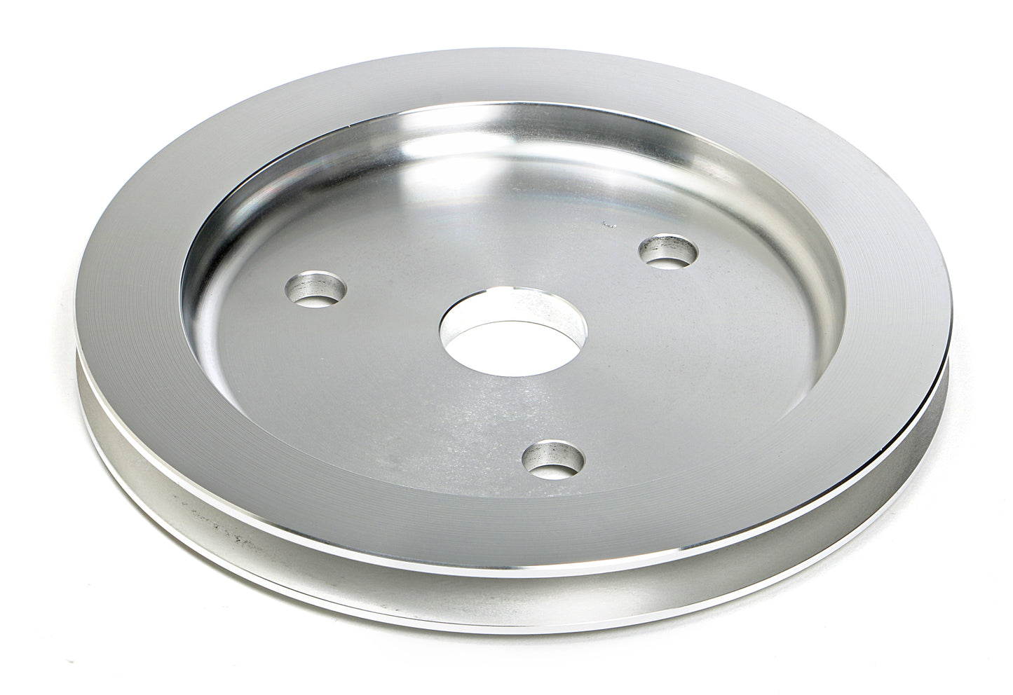 Trans-Dapt Performance Crankshaft Pulley; 1 Groove; Chevrolet 283-350; Short Water Pump- Machined Aluminum 9480