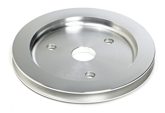 Trans-Dapt Performance Crankshaft Pulley; 1 Groove; Chevrolet 283-350; Short Water Pump- Machined Aluminum 9480