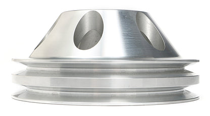 Trans-Dapt Performance Water Pump Pulley; 2 Groove; 1969-1985 Chevrolet 283-350; Long Water Pump- Machined Aluminum 9483