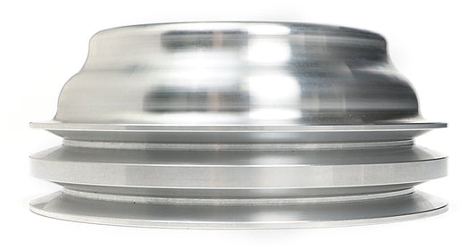 Trans-Dapt Performance Crankshaft Pulley; 2 Groove; Chevrolet 283-350; Long Water Pump- Machined Aluminum 9485