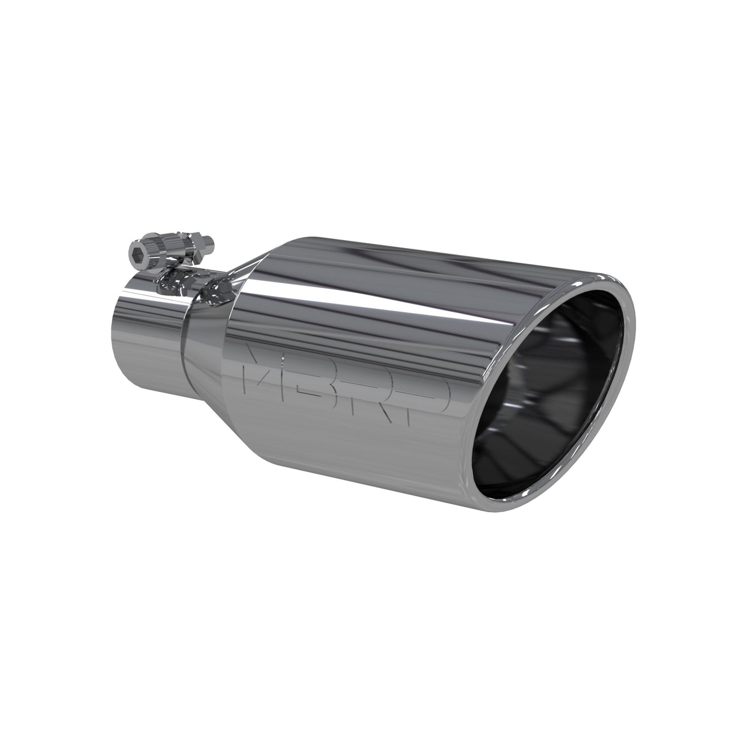 MBRP Exhaust Tip; 4 1/2in. O.D.; SW Angle Rolled End; 2 1/2in. inlet 11in. in length; T304 T5160