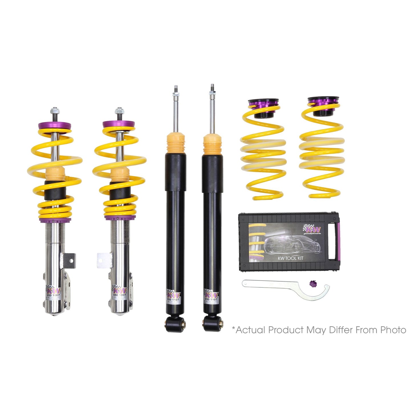 KW Suspensions 152800CJ KW V2 Coilover Kit - Audi A3(GY) Sedan 2WD; without electronic dampers (50mm )