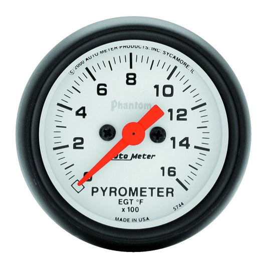 AutoMeter 2-1/16 in. PYROMETER 0-1600 Fahrenheit PHANTOM 5744