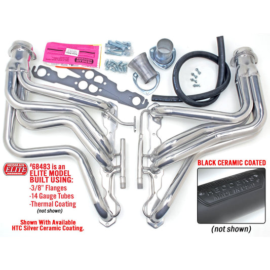 Hedman Hedders 87-91 CORCORVETTE W/ A.I.R. & W/ EGR ELITE- BLACK MAXX 68483