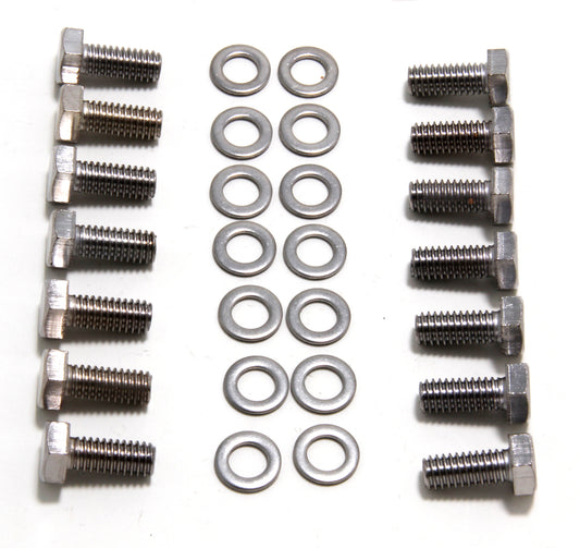Trans-Dapt Performance 5/16 - 18 X 3/4 Grade 5 Transmission Bolts; Hex Head (14Pcs)- Chrome 9692