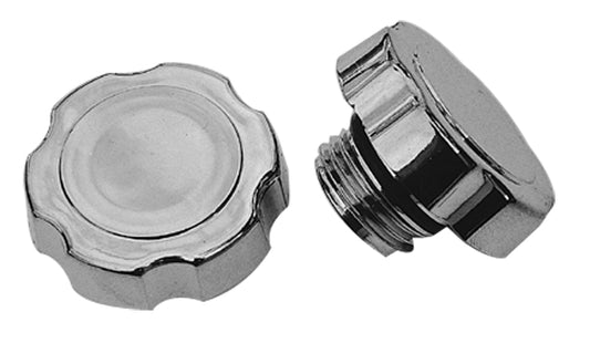 Trans-Dapt Performance Screw-In Style Oil Cap; 1987-Up Gm; O-Ring Seal- Chrome Plastic 9696