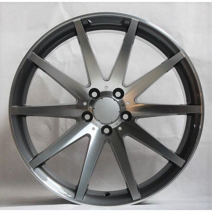 19" X 8.5/9.5" Staggered Aluminum Titanium Machine Face Wheels Set - Dynamic Performance - R503-TM-19x8.5/9.5-5x112-38/43-66.56