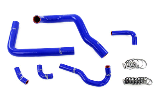HPS Performance 3-ply Reinforced Silicone Replaces OEM Rubber Radiator And Heater Coolant Hoses 57-2148-BLUE