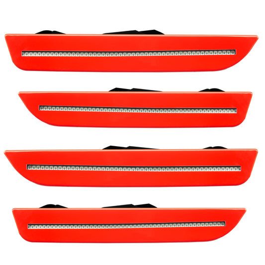 Oracle Lighting 9709-019 - 2010-2014 Ford Mustang Concept Sidemarker Set - Clear - Race Red (PQ)