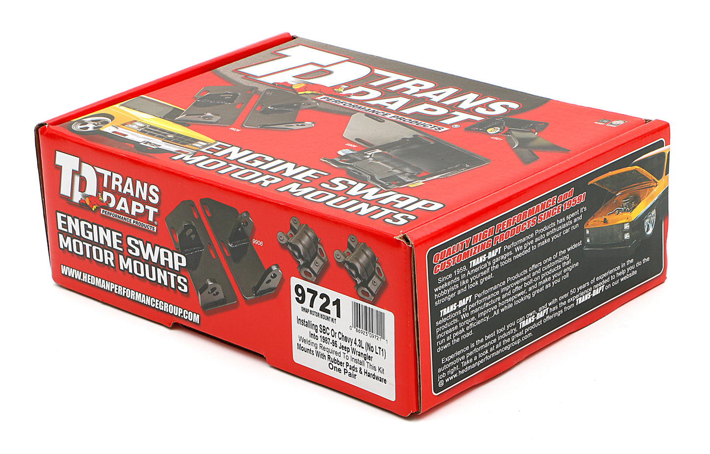 Trans-Dapt Performance Chevy V8 Or V6 Into Jeep J Series- Motor Mount Kit 9721
