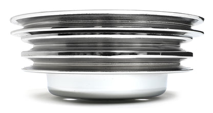 Trans-Dapt Performance Crankshaft Pulley; 3 Groove; Chevrolet 396-454; Long Water Pump- Chrome 9724