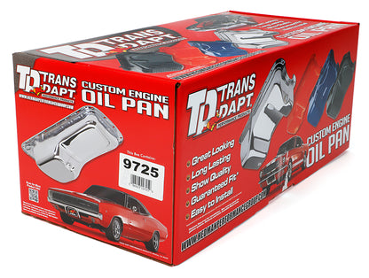 Trans-Dapt Performance 1955-79 Chevy 283-400 Street And Strip Oil Pan (7 Qts.); 8-1/4 In. Deep- Chrome 9725