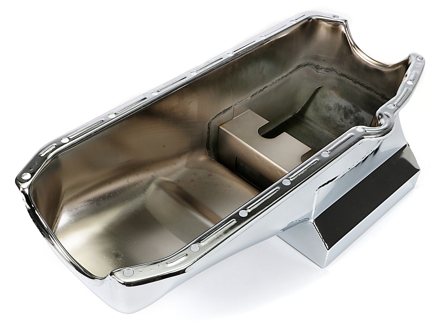 Trans-Dapt Performance 1955-79 Chevy 283-400 Street And Strip Oil Pan (7 Qts.); 8-1/4 In. Deep- Chrome 9725