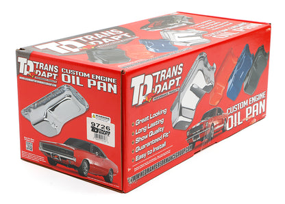 Trans-Dapt Performance 1955-79 Chevy 283-400 Street And Strip Oil Pan (7 Qts.); 8-1/4 In. Deep- Orange 9726