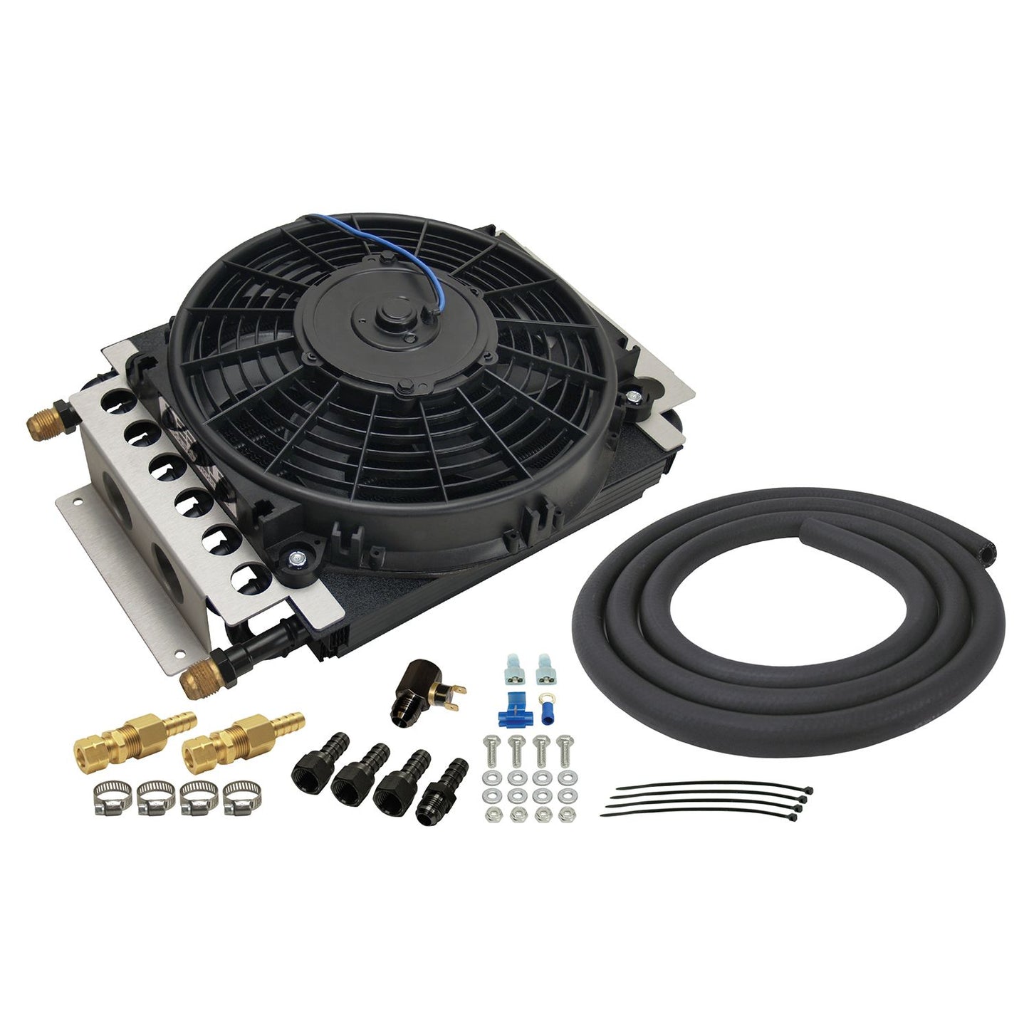 Derale 16 Pass Electra-Cool Remote Transmission Cooler Kit, -8AN Inlets 15900