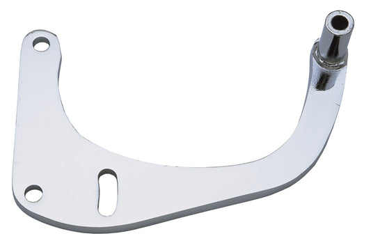 Trans-Dapt Performance Low Mount Alternator Bracket (Left Side); 1 Piece; 1955-1968 Chevrolet 283-350- Chrome 9758