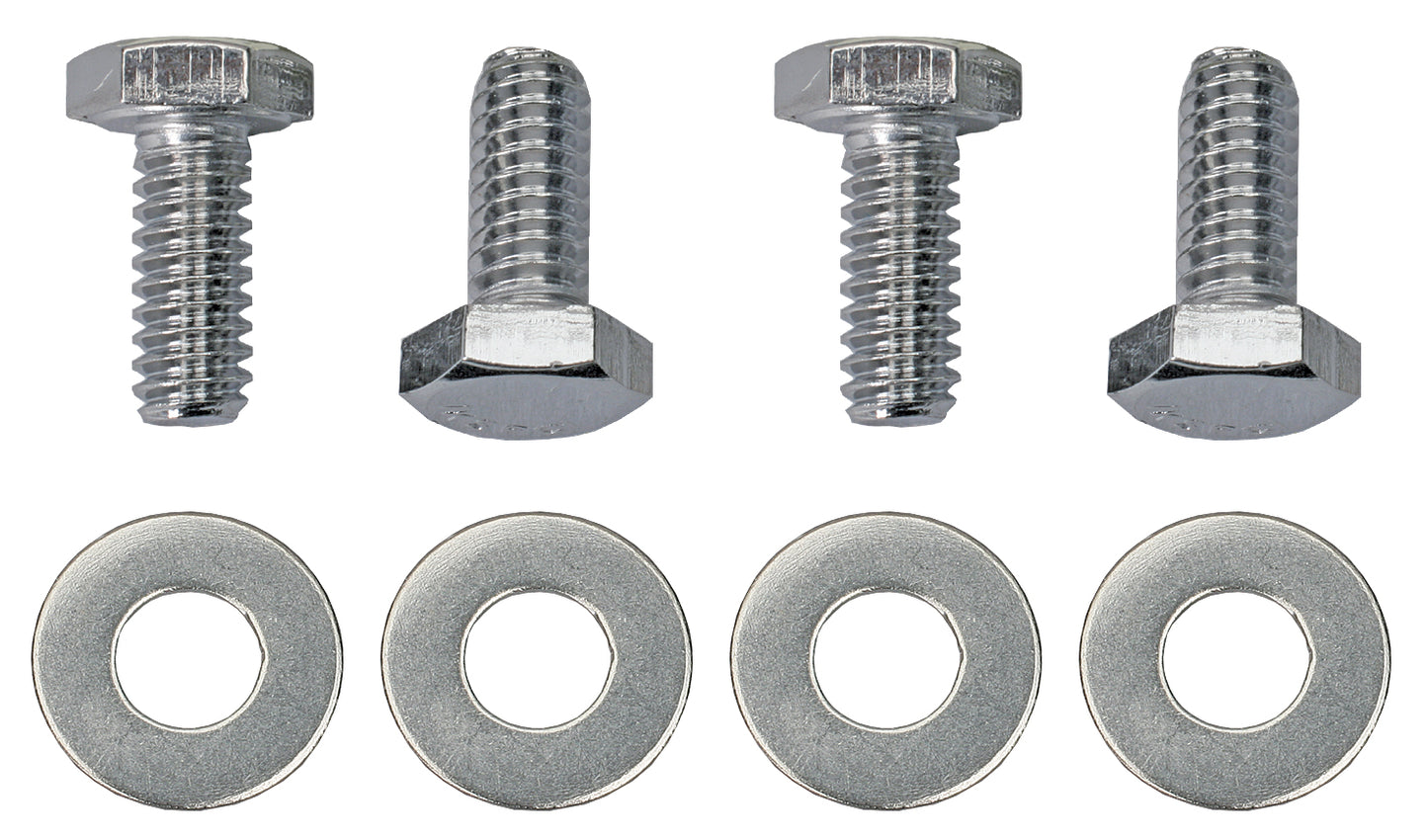Trans-Dapt Performance 1/4 In.-20 X 3/4 In. Hex Head Valve Cover Bolts And Washers (Set Of 4)- Chrome 9781