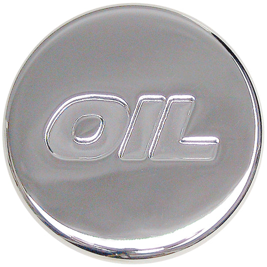 Trans-Dapt Performance Push-In Style Oil Cap; 1-1/4 In. Hole; Rubber With Chrome Top- Plain 9787