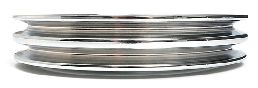 Trans-Dapt Performance Crankshaft Pulley; 2 Groove; Chevrolet 396-454; Short Water Pump- Chrome 9816