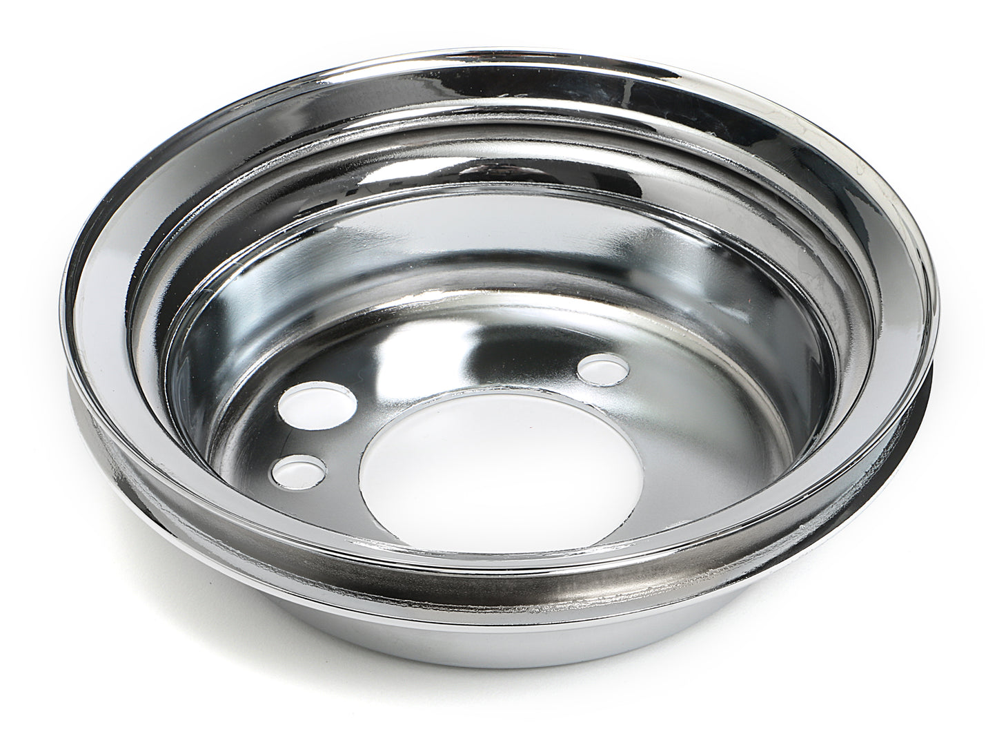 Trans-Dapt Performance Crankshaft Pulley; 1 Groove; Chevrolet 396-454; Short Water Pump- Chrome 9817