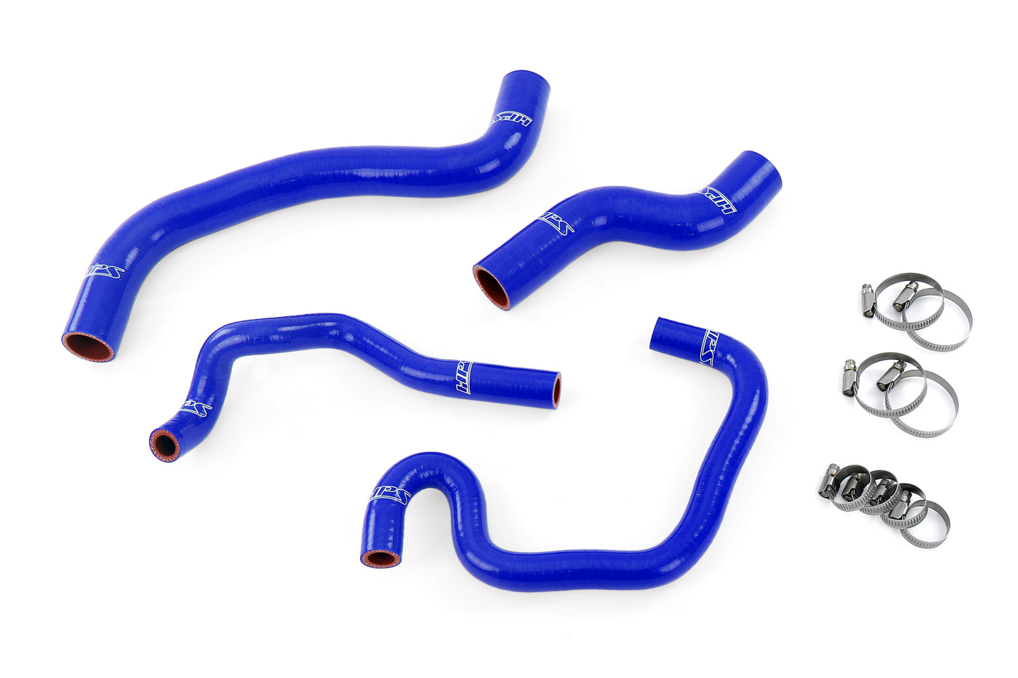 HPS Performance 3-ply Reinforced Silicone Replaces Rubber Radiator And Heater Coolant Hoses 57-1080-BLUE