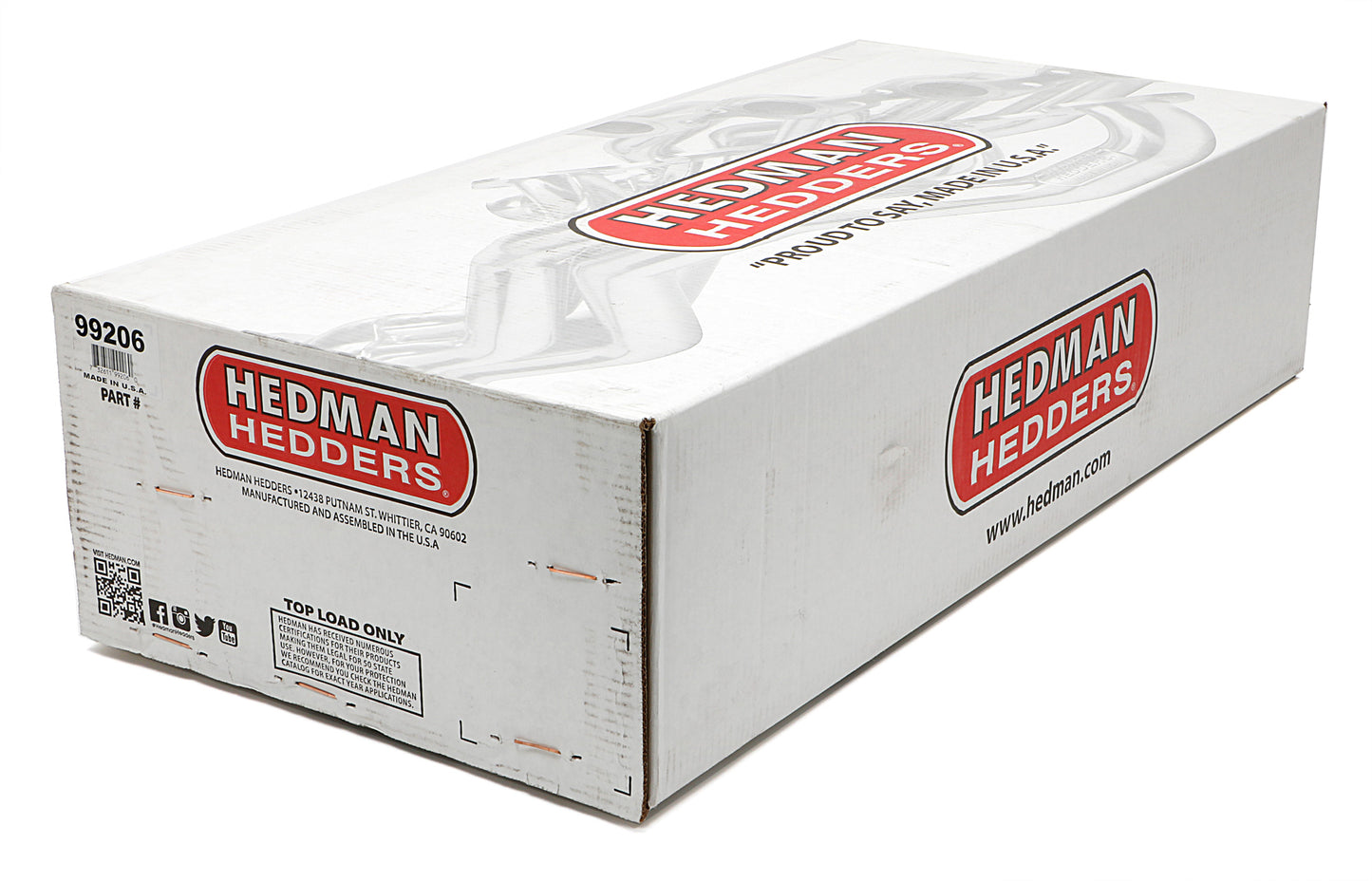 Hedman Hedders HTC COATED HEADERS; 1-5/8 IN. TUBE DIA.; 3 IN. COLL.; FULL LENGTH DESIGN 99206