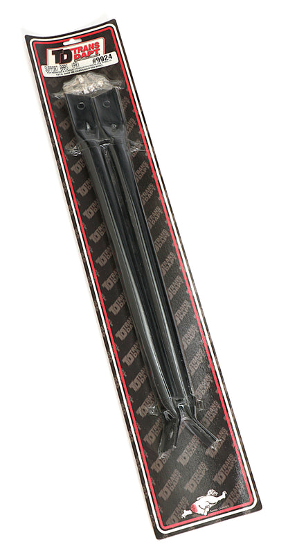 Trans-Dapt Performance Radiator Support Bars; 1967-69 Camaros And Firebirds (Pr.)- Asphalt Black 9924
