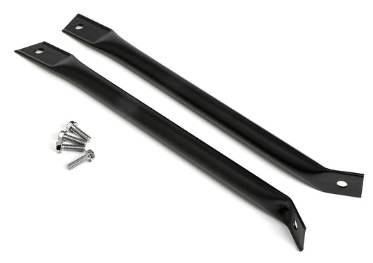 Trans-Dapt Performance Radiator Support Bars; 1970-81 Camaros Only (Pr.)- Asphalt Black 9925
