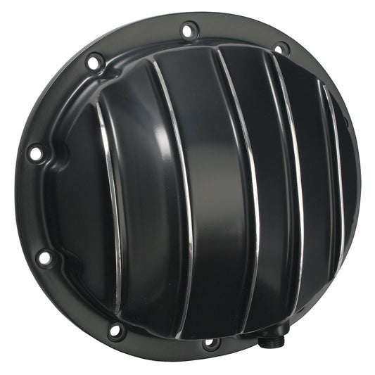 Trans-Dapt Performance Gm Intermediates (88-Up) And Gm 1/2 Ton; 8.5 In. Ring Gear; 10 Bolt Black Powder-Coated Aluminum Differential Cover With Polished Fins 9937