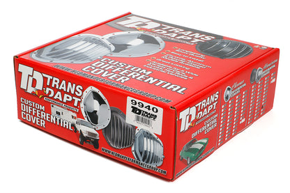 Trans-Dapt Performance Sterling 12 Bolt Style Black Powder-Coated Aluminum Differential Cover With Polished Fins 9940