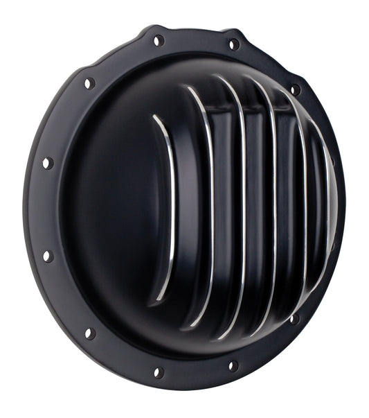 Trans-Dapt Performance Jeep Corporate M20 Style Black Powder-Coated Aluminum Differential Cover With Polished Fins 9945