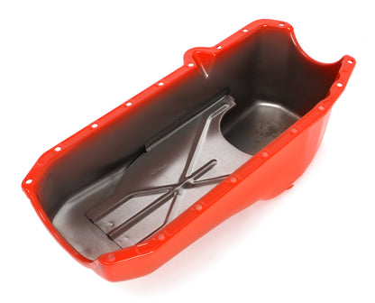 Trans-Dapt Performance 1980-85 Sb Chevy 305-350 Oem Style Oil Pan- Chevy Orange (4 Qts.) 9946