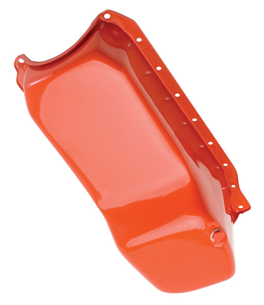 Trans-Dapt Performance 1986-00 Chevy 305-350 Oem Style Oil Pan; Chevy Orange (4 Qts.) 9948