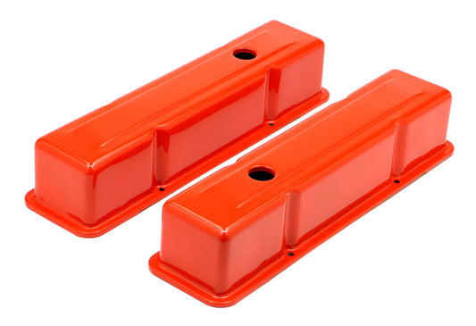 Trans-Dapt Performance Chevy 283-400 Tall Orange Powder Coated Valve Covers 9963