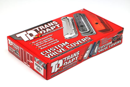 Trans-Dapt Performance Chevy 396-502 Tall Orange Powder Coated Valve Covers 9991