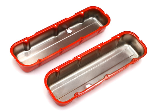 Trans-Dapt Performance Chevy 396-502 Tall Orange Powder Coated Valve Covers 9991