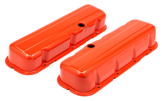 Trans-Dapt Performance Chevy 396-502 Tall Orange Powder Coated Valve Covers 9991
