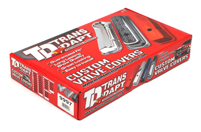 Trans-Dapt Performance Chevy 396-502 Tall Orange Powder Coated Baffled Valve Covers 9997