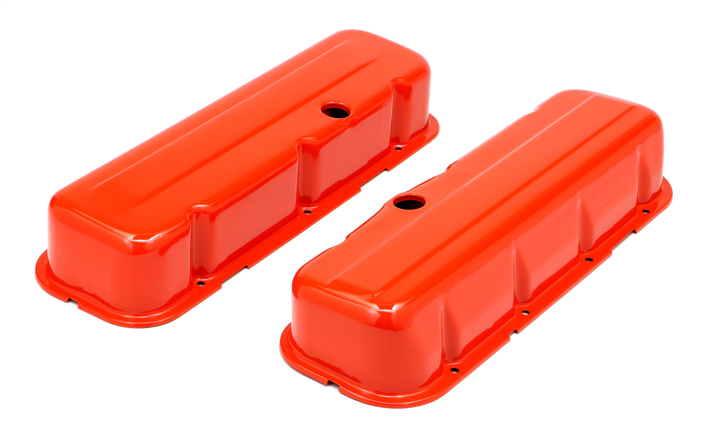 Trans-Dapt Performance Chevy 396-502 Tall Orange Powder Coated Baffled Valve Covers 9997