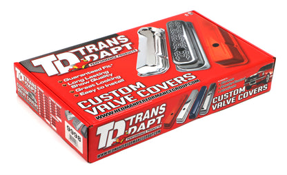 Trans-Dapt Performance Chevy 396-502 Short Orange Powder Coated Baffled Valve Covers 9998