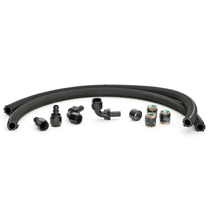 HAMBURGER'S PERFORMANCE PRODUCTS 48 IN. PREMIUM OIL LINES FOR HAMBURGER'S BILLET OIL FILTRATION KITS; 1/2 IN. I.D. HOSE; -10AN FITTINGS 1002