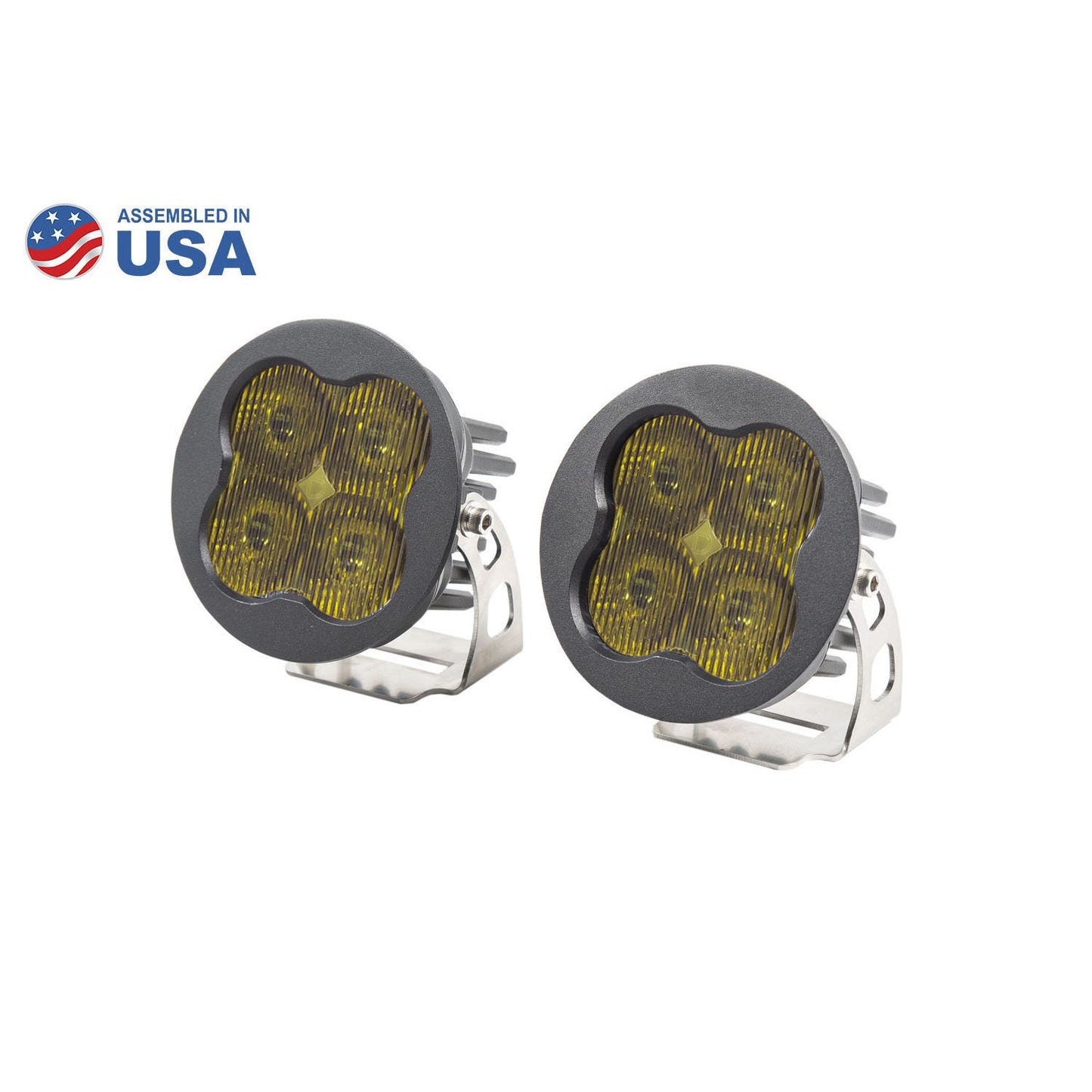 Diode Dynamics - DD6142P - Worklight SS3 Sport Yellow SAE Fog Round (pair)