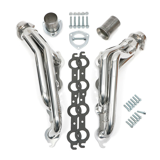 Hedman Hedders HEDMAN HEADERS 1982-04 CHEVY/GMC S10/S15 (2WD) LS SWAP HEADERS; 1-1/2 IN. MID-LENGTH TUBE; 2-1/2 IN. BALL COLLECTOR- HTC SILVER CERAMIC COATED 69046