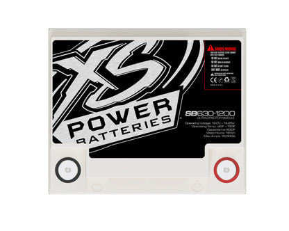 XS Power Batteries 12V Super Bank Capacitor Modules - M6 Terminal Bolts Included 15500 Max Amps SB630-1200