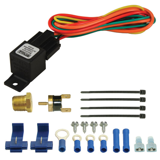 Derale Premium Single Stage 180 DegreeF Fan Controller with Thread In Probe, 25 Amp 16739
