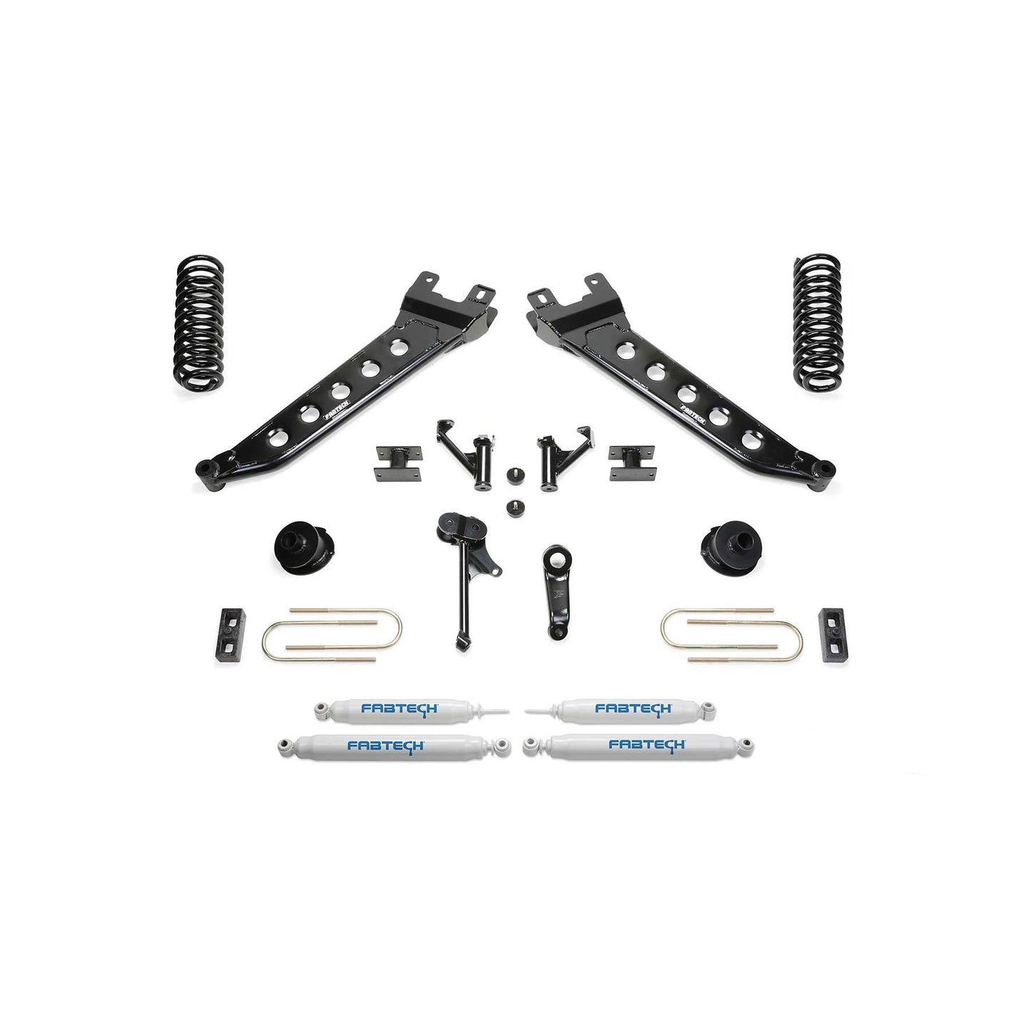 Fabtech 5" RADIUS ARM KIT W/ PERF SHKS 2013-18 RAM 3500 4WD K3144